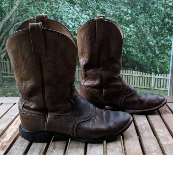 ARIAT Heritage Stockman Western Boot Leather Cowboy Boots Size 9.5D 10002247 - Picture 2 of 11